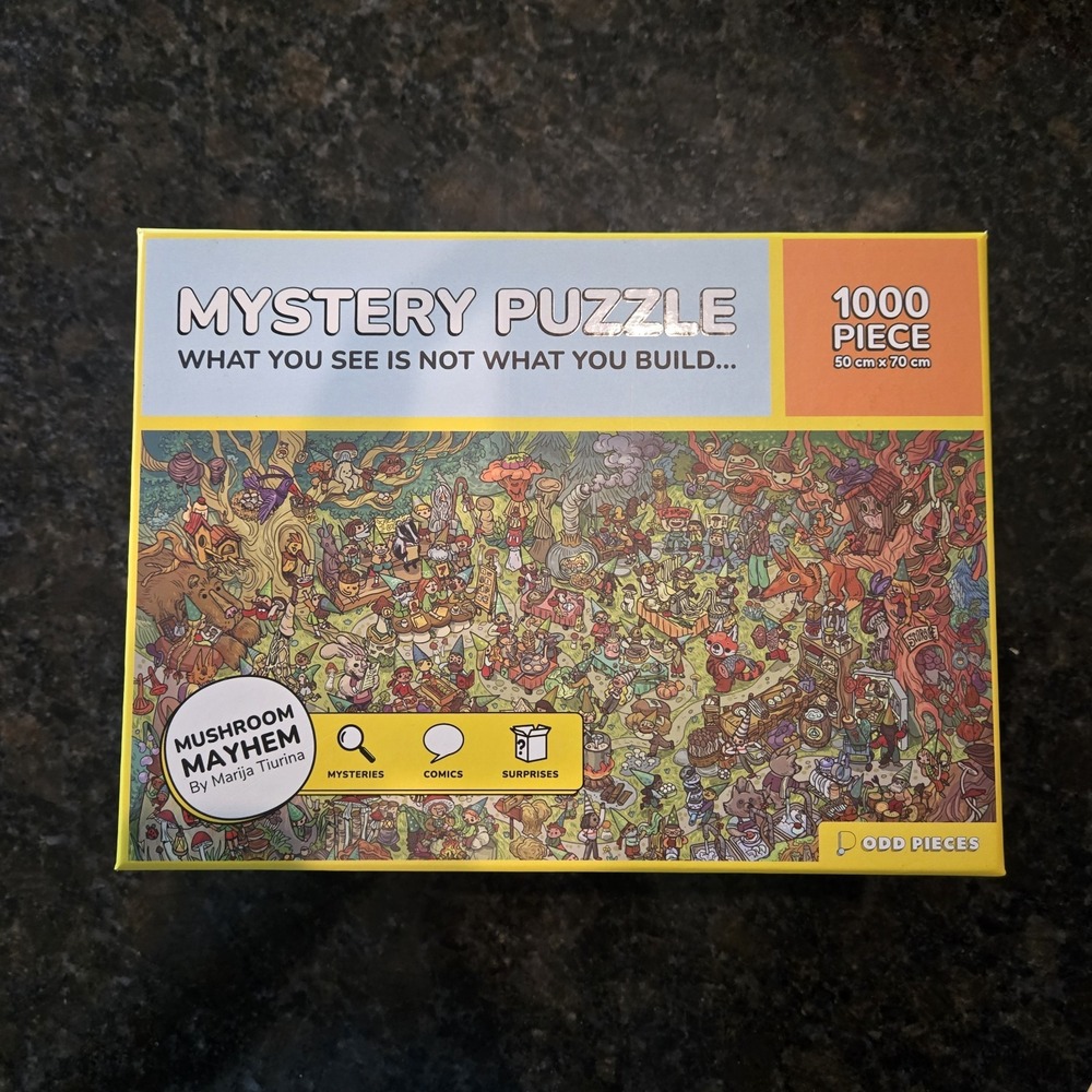 Odd Pieces Jigsaw Mystery Puzzle With a Twist Mushroom Mayhem 1000 Pc Complete